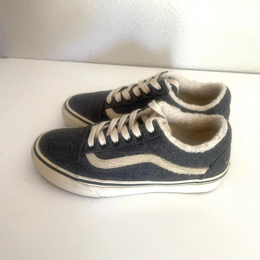 Madewell x Vans® Unisex Old Skool Lace-Up Sneakers in Flannel and Sherpa -6